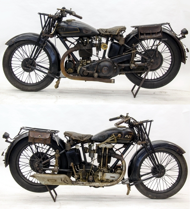 AJS 500 OHV (1929) - před restaurováním